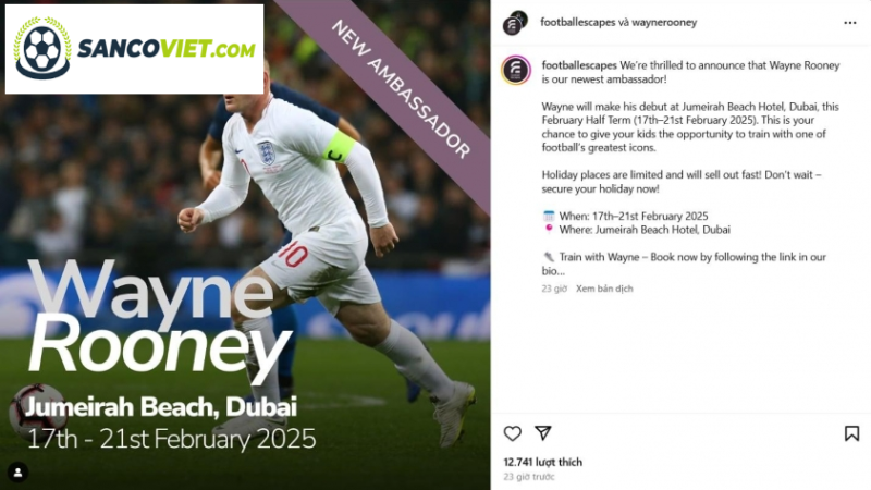 Wayne Rooney Bắt Đầu Công Việc Mới ở Dubai: Chi Tiết Đầy Đủ