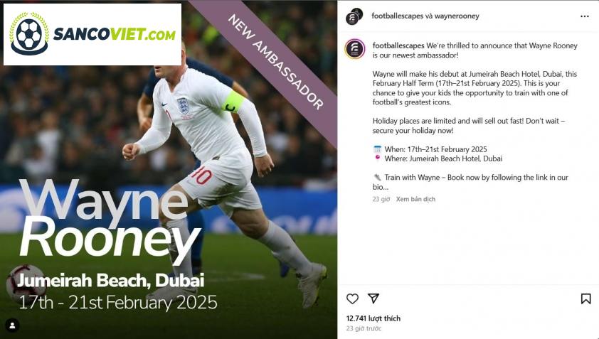 Wayne Rooney Bắt Đầu Công Việc Mới ở Dubai: Chi Tiết Đầy Đủ