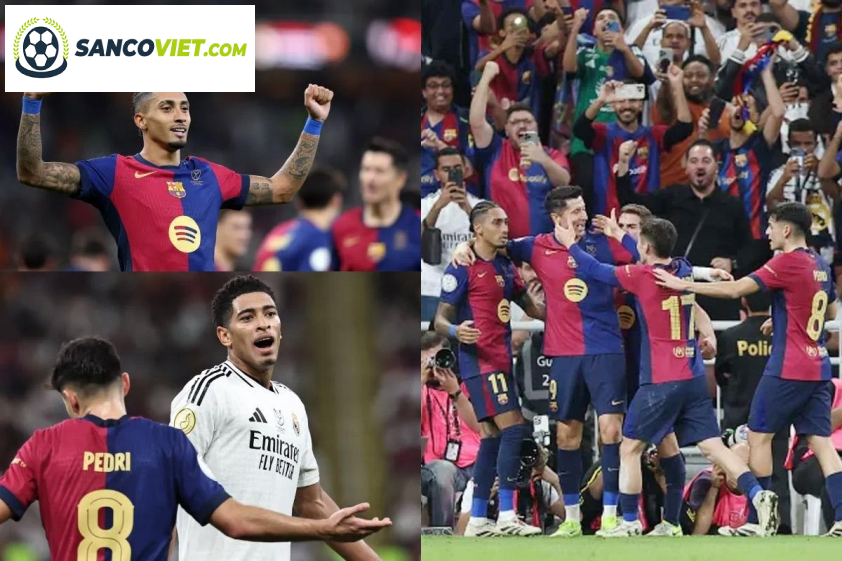 Barca ngược dòng thắng 5-2 Real Madrid. Ảnh: Getty